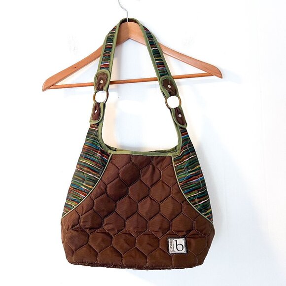 Cinda B Handbags - Cinda B Purse mini Hobo Tote Bag Purse Belize Brown